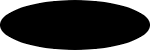 solid black ellipse that’s about 3 times as wide as it is tall